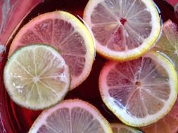 lemon slices in syrop
