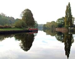 boat on the mirror river