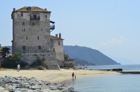 Castle near Mount Athos in Greece