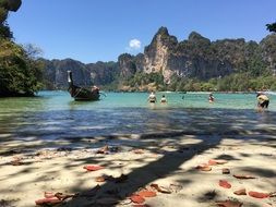 people on beach, Thailand