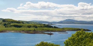 landscape of lake near the hills in scotland