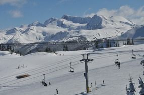 panorama of a ski resort, canada, british columbia
