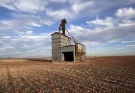 grain elevator on the field in texas