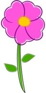 Beautiful pink flower clipart