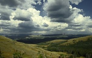 storm clouds over nature in wyoming