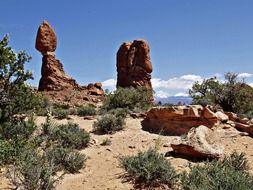Rocks in Arches National Park in Utah