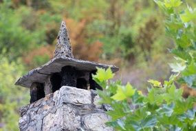 fireplace in the forest