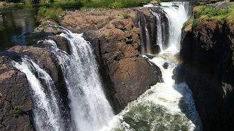 beautiful panorama of a waterfall in a park in New Jersey