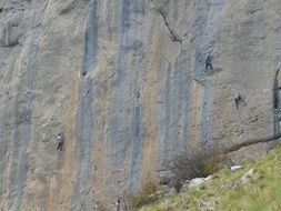 steep cliff in the Upper Alps
