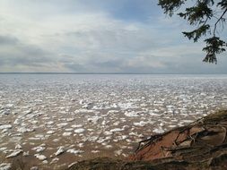 frost on shore of lake superior, North America