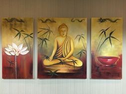 painted buddha statue on the picture