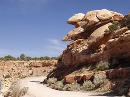 road and red rocks in Arizona