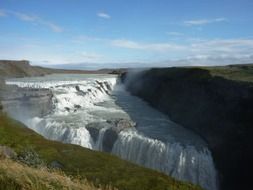 gullfoss waterfall landscape