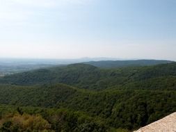 panorama of green hills