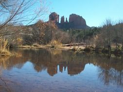 cathedral rock tranquil landscape