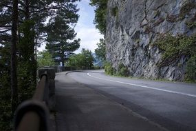 road in rocks and forest