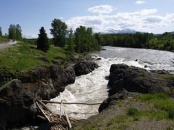 scenic mountain river in british columbia