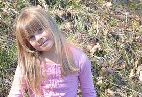 blond hair young girl