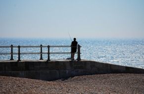 fisherman fishing on the pier