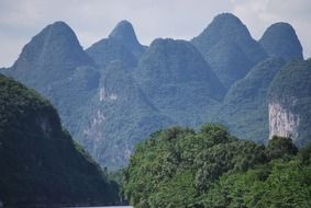 blue high hills mountains