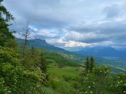 spring landscape of Hautes Alpes