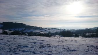 cold wintry rural landscape