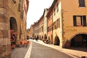 narrow streets of the French city