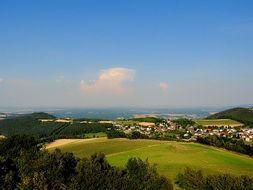 green hill landscape distant view