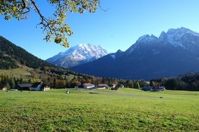 alpine mountains autumn sunshine