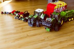 toy tractors collection at home