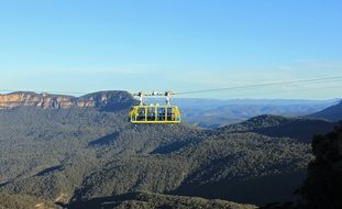 Cable car in the blue mountains