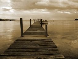 Jetty on a water