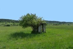 cabin abandoned landscape