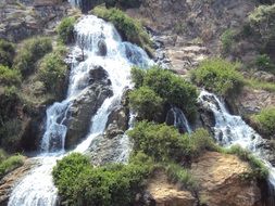 waterfall on the rocks