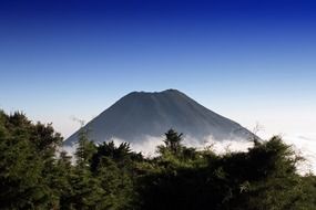 landscape of the volcano in el salvador
