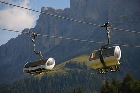 mountain cableway cabins