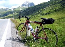 road bike in the alps