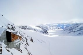 snowy landscape of Jungfraujoch
