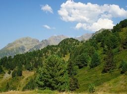 green mountain landscape in france