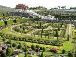 panoramic view of tropical park Nong Nu in Thailand