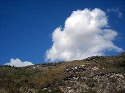 cloud on the mountain peak