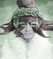 woman squid poster