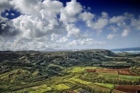 Beautiful and colorful landscape of Hawaii