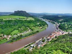 panoramic to the lilienstein