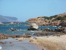 rocky coast near the sea in sardinia