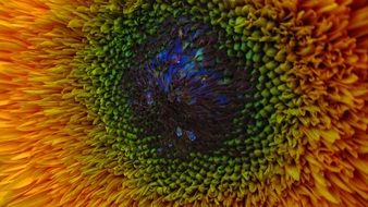 Colorful botanical sunflower