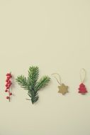 christmas decorations on a white background