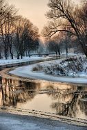 winter river panorama