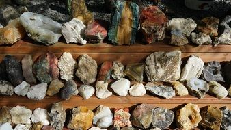collection of mineral stones