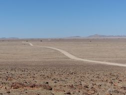 soil road at desert, namibia